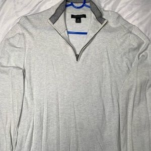 Light grey half zip banana republic cashmere sweater size M